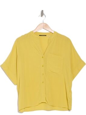 T Tahari split neck Blouse Top in anjou pear Size XL New